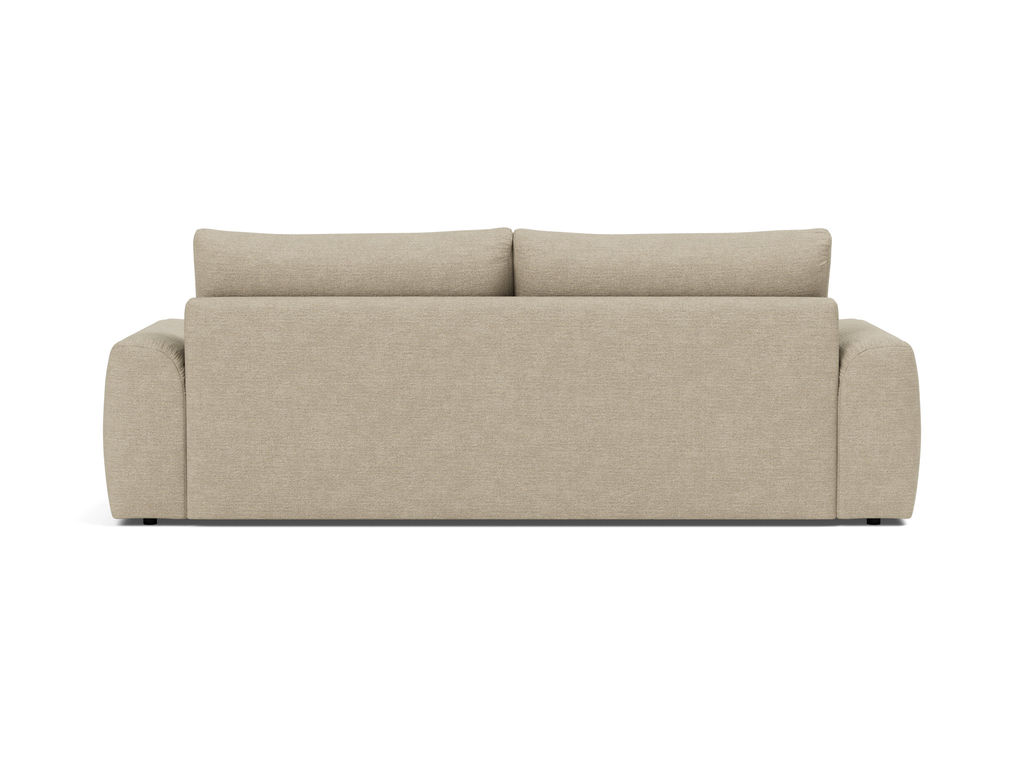 Schlafsofa Norum mit Chunky-Armlehnen Strukturierter Stoff Taura 356-Sand