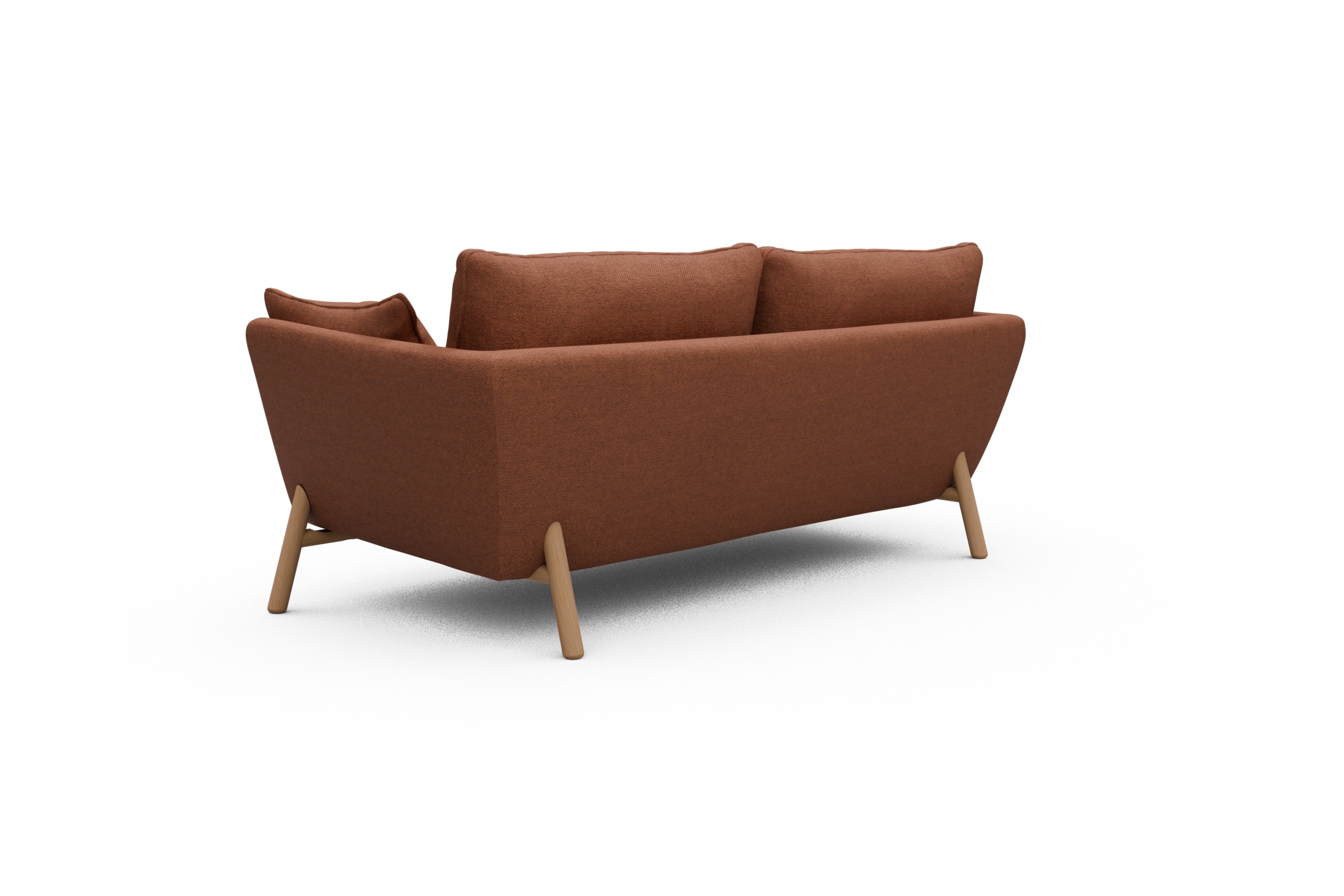 Sofa Emil 2-Sitzer Beinfarbe Eiche Natur Weda-Rust