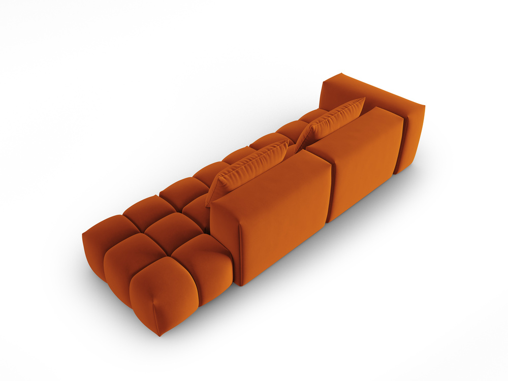 Cosmopolitan Design Sofa Verona 4-Sitzer offen Samt Casino Terrakotta Rechts