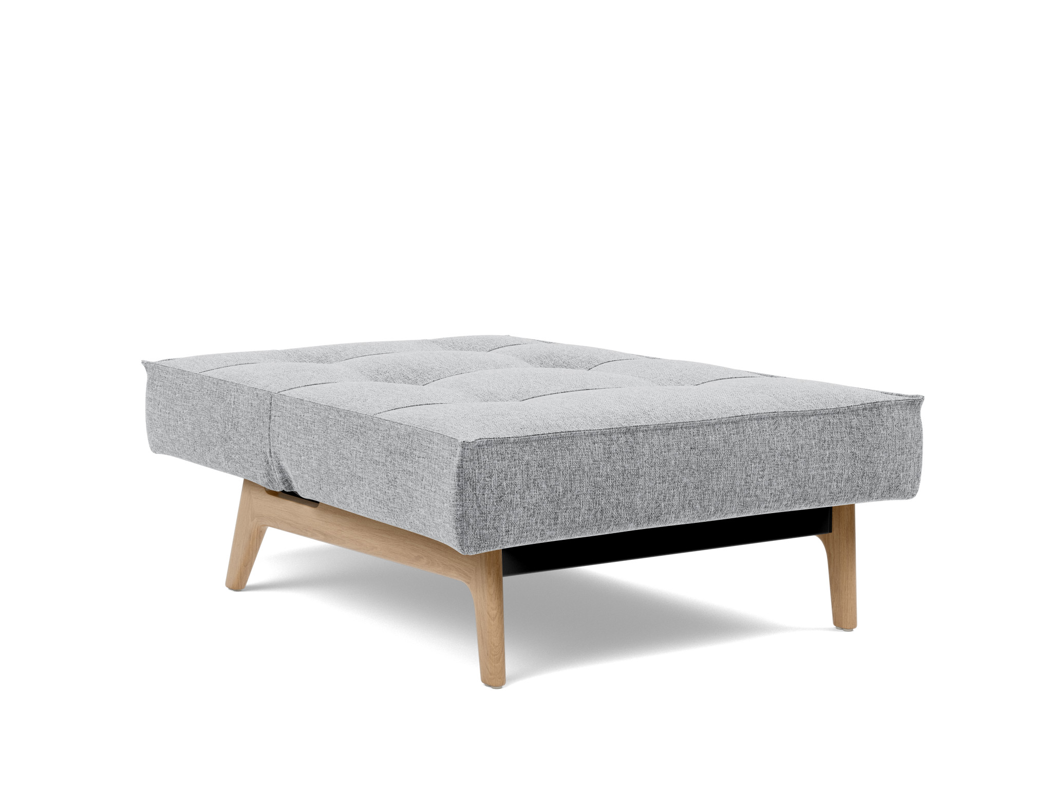 Sessel Splitback Strukturierter Stoff Twist 565-Granite Beine Eiche