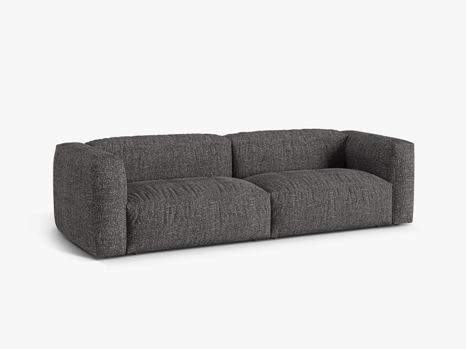 Micadoni Sofa Martina 3-Sitzer Boucle Monet Anthrazit