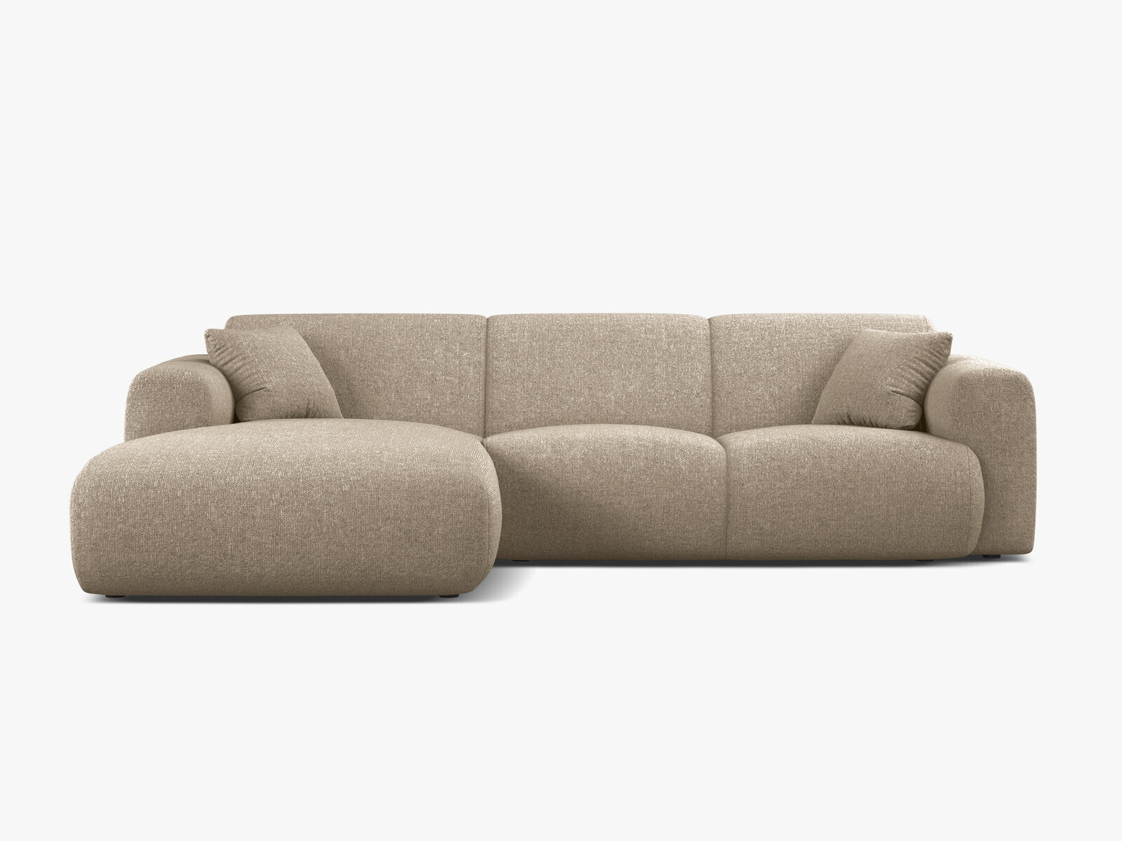Micadoni Ecksofa Molino 4-Sitzer Links Chenille Eden Dunkelbeige