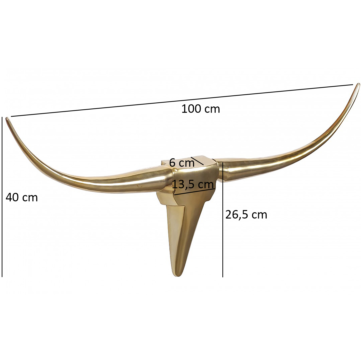 Dekogeweih Vinje Aluminium Gold