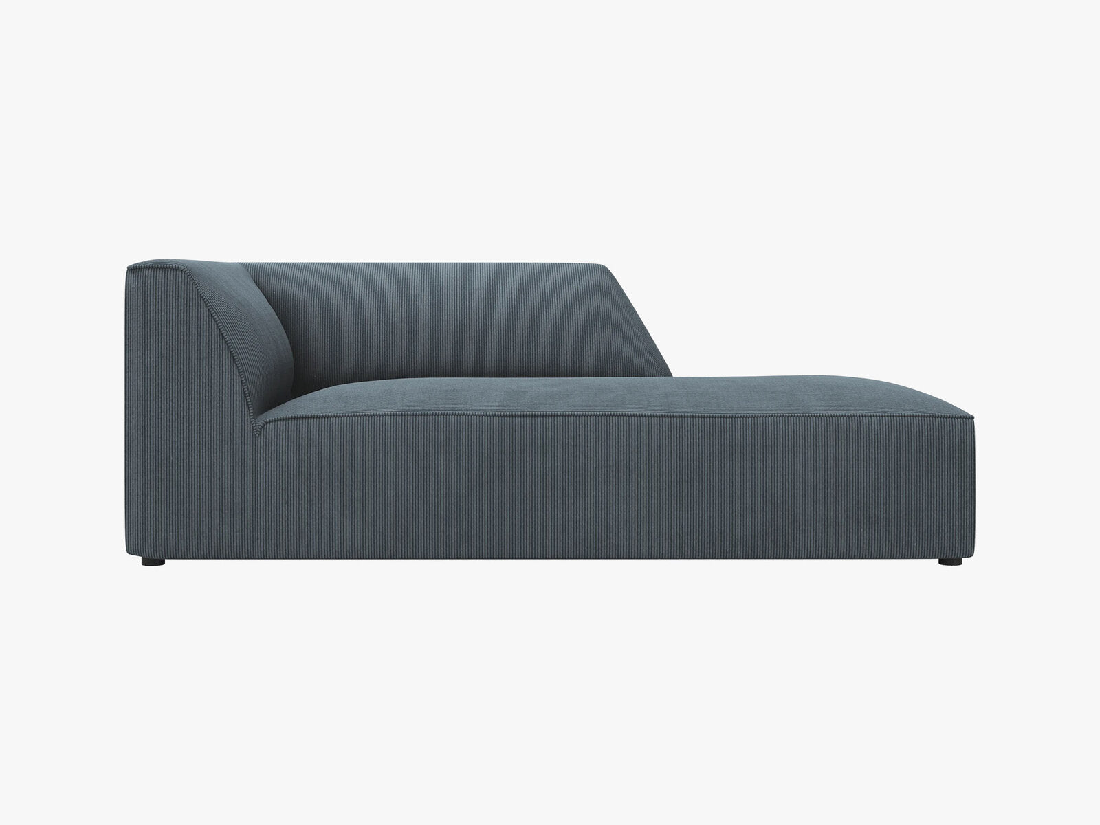 Micadoni Recamiere Ruby 1-Sitzer Rechts Kord Scala Blau