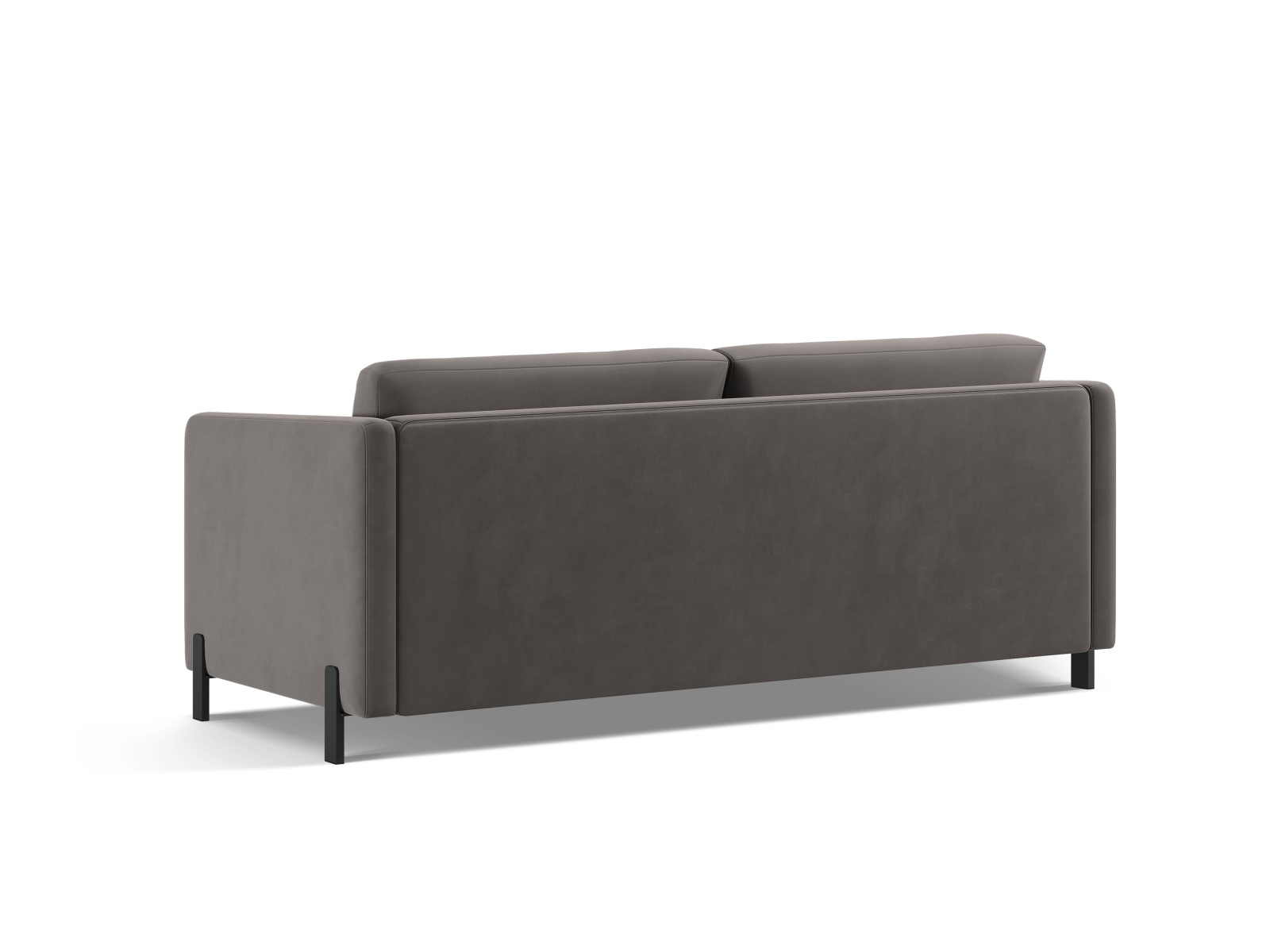 Micadoni Schlafsofa Gloria 2-Sitzer Samt Grau 205x140