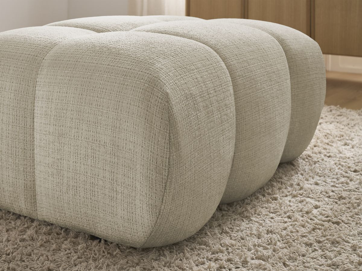 Bobochic Ivane Pouf Strukturstoff Beige