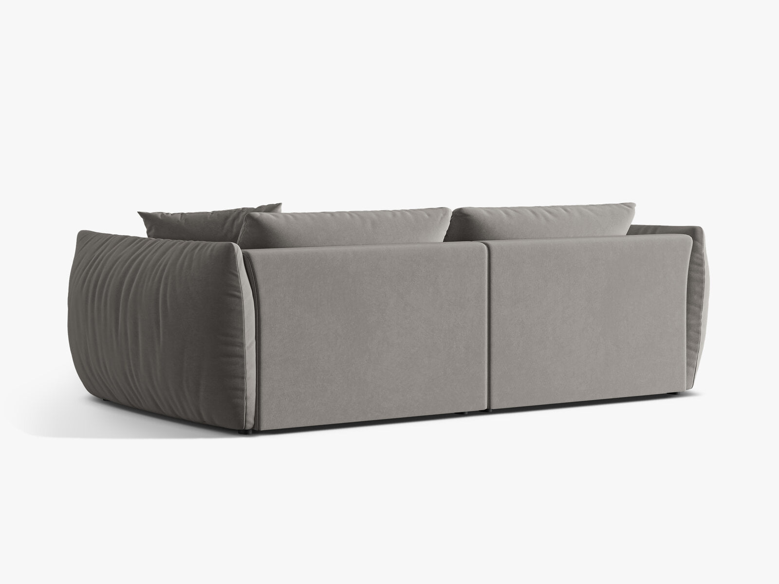 Micadoni Sofa Chris 4-Sitzer Samt Grau