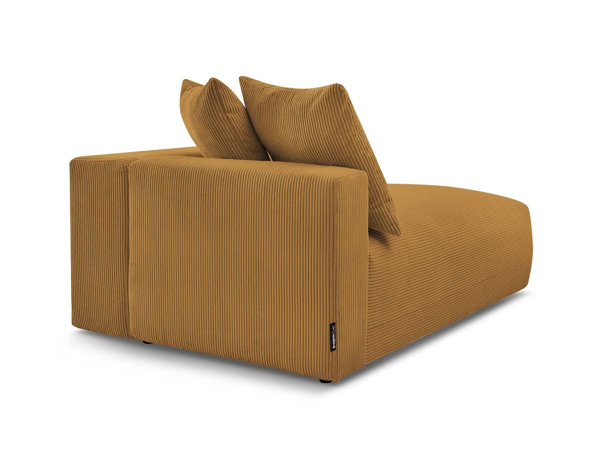 Bobochic Voltaire Méridienne-Modul Cordsamt Gelb Ecke rechts