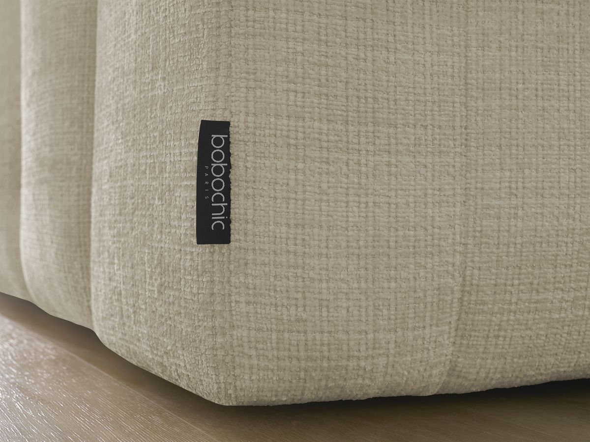 Bobochic Anakin Sofa 3-Sitzer, 2 Kissen Strukturstoff Beige