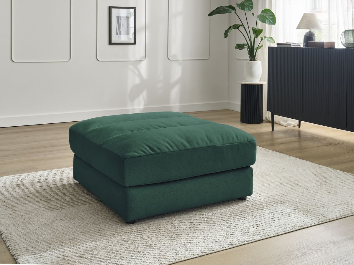 Bobochic Sierra Pouf Samt Dunkelgrün