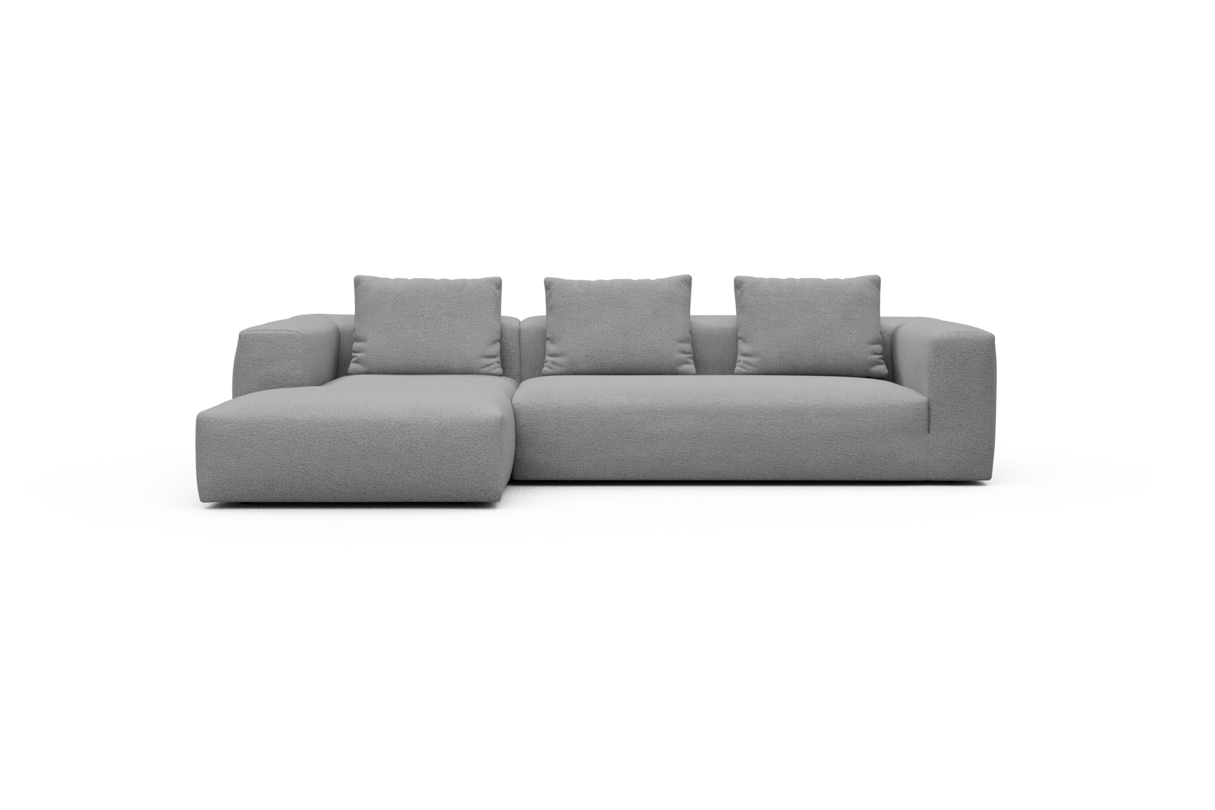 Skandi Home Ecksofa Fred Chaiselongue links mit 2,5-Sitzer Sama-Grey moebelfaktor