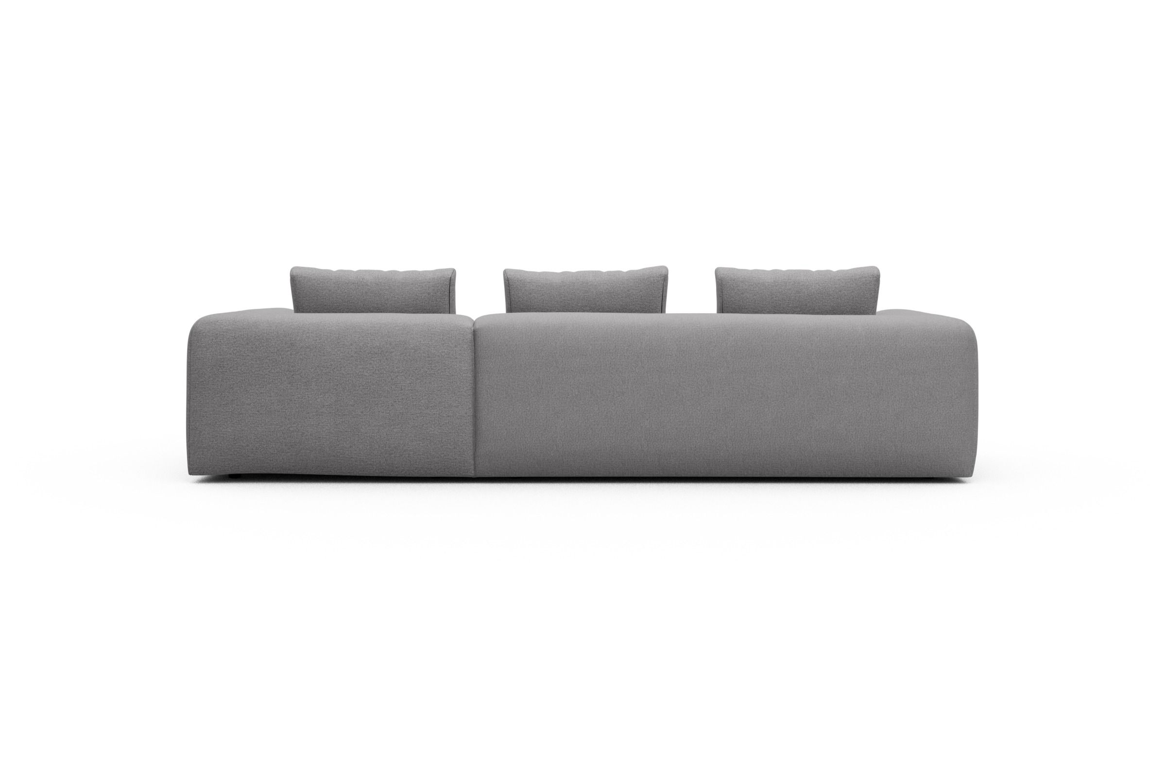 Ecksofa Fred Chaiselongue rechts mit 2,5-Sitzer Sama-Grey