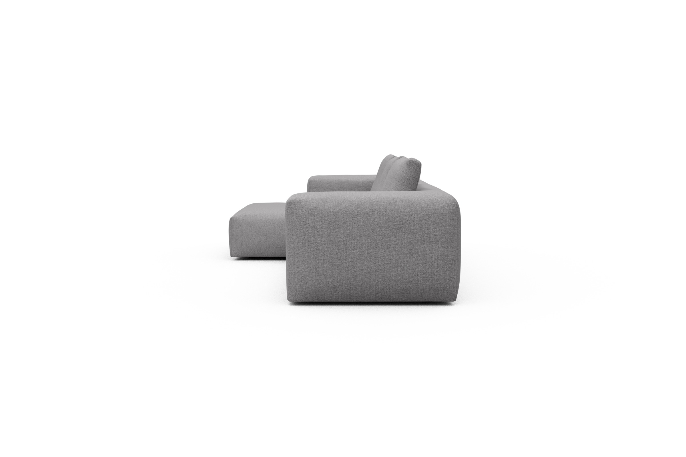 Ecksofa Fred Chaiselongue links mit 2,5-Sitzer Sama-Grey