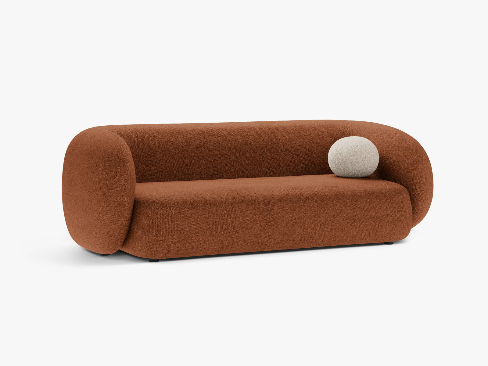 Micadoni Sofa Kate 3-Sitzer Boucle Terrakotta