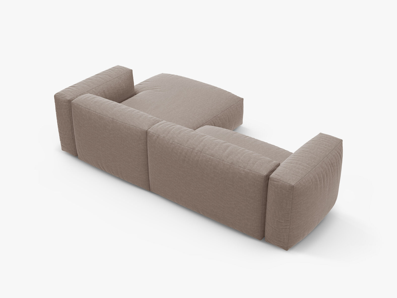 Micadoni Martina Ecksofa 4-Sitzer mit Schlaffunktion Rechts Strukturierter Stoff Boston Dunkelbeige