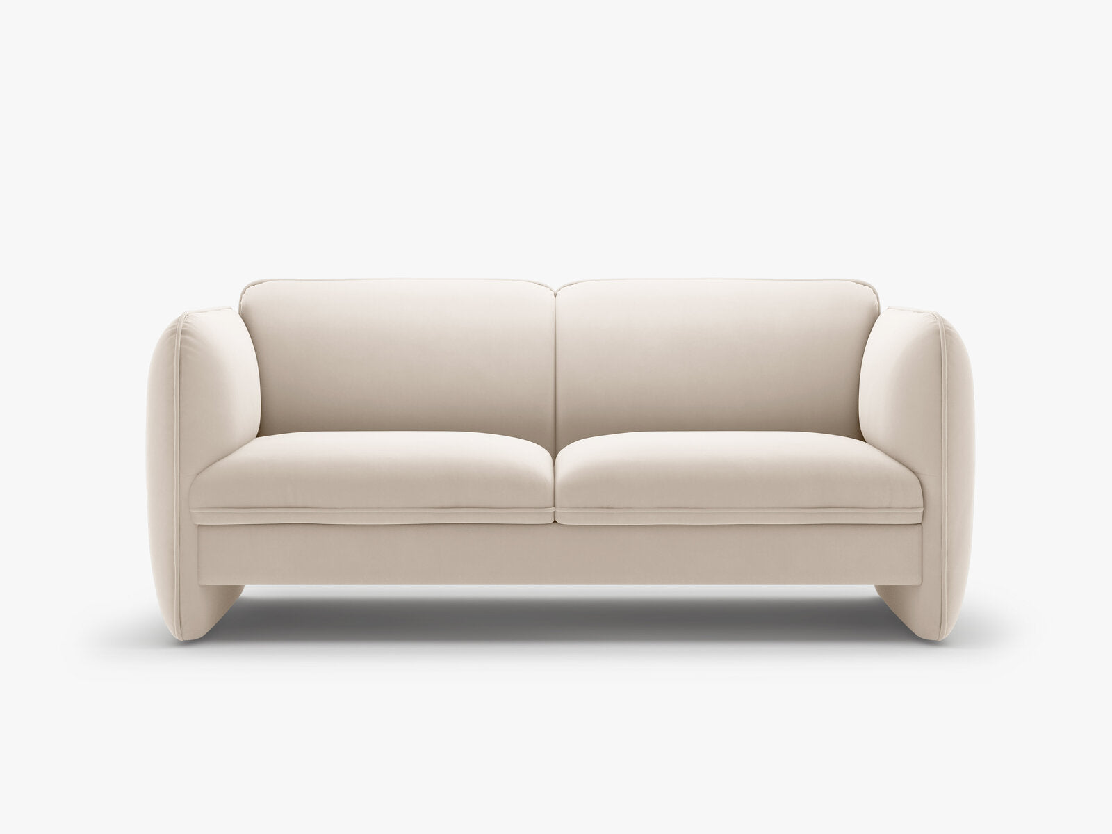Micadoni Georgia Sofa 2-Sitzer Samt Magic Velvet Elfenbein