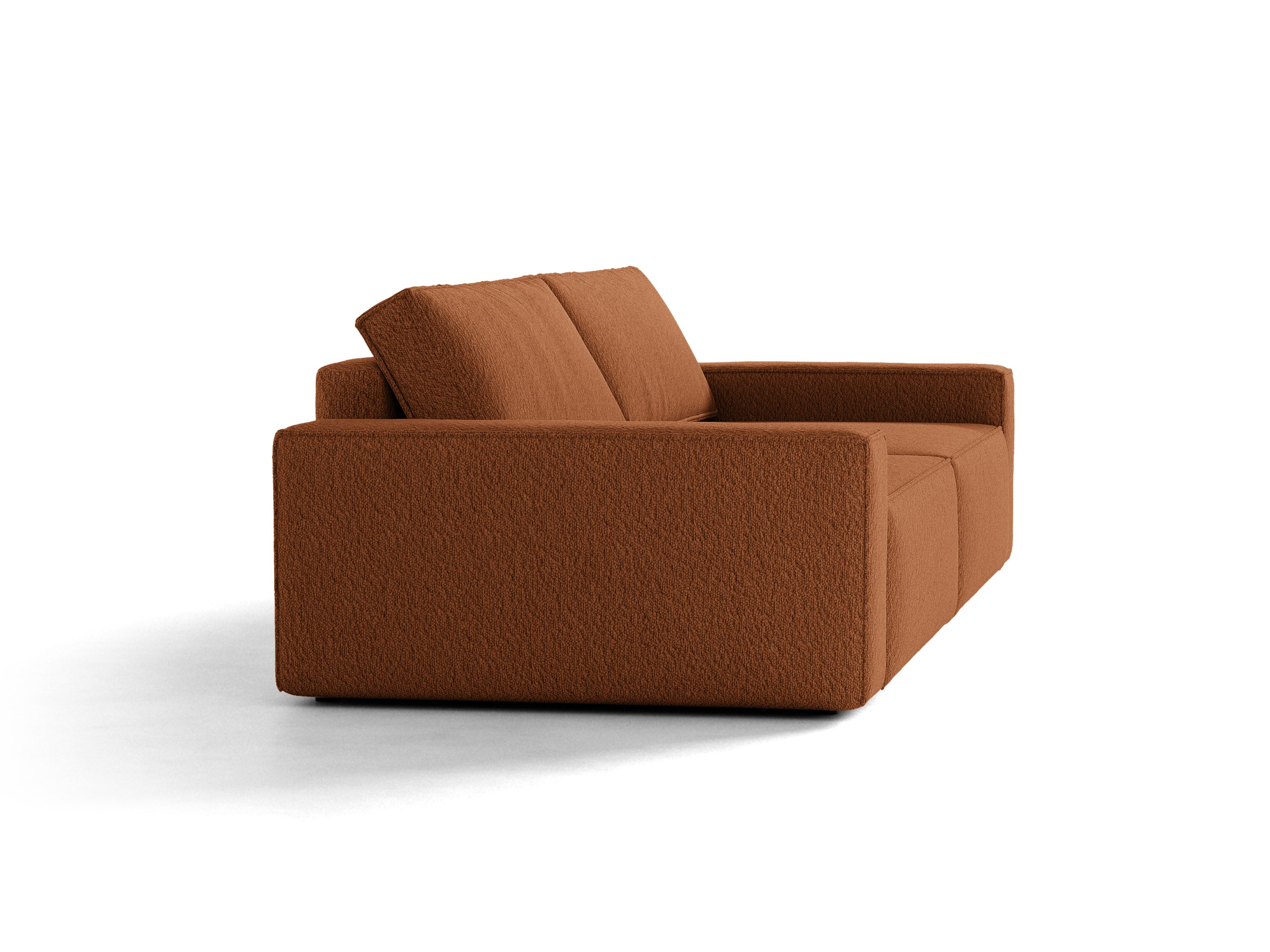 Micadoni Schlafsofa Jodie 3-Sitzer Boucle Baloo Terrakotta