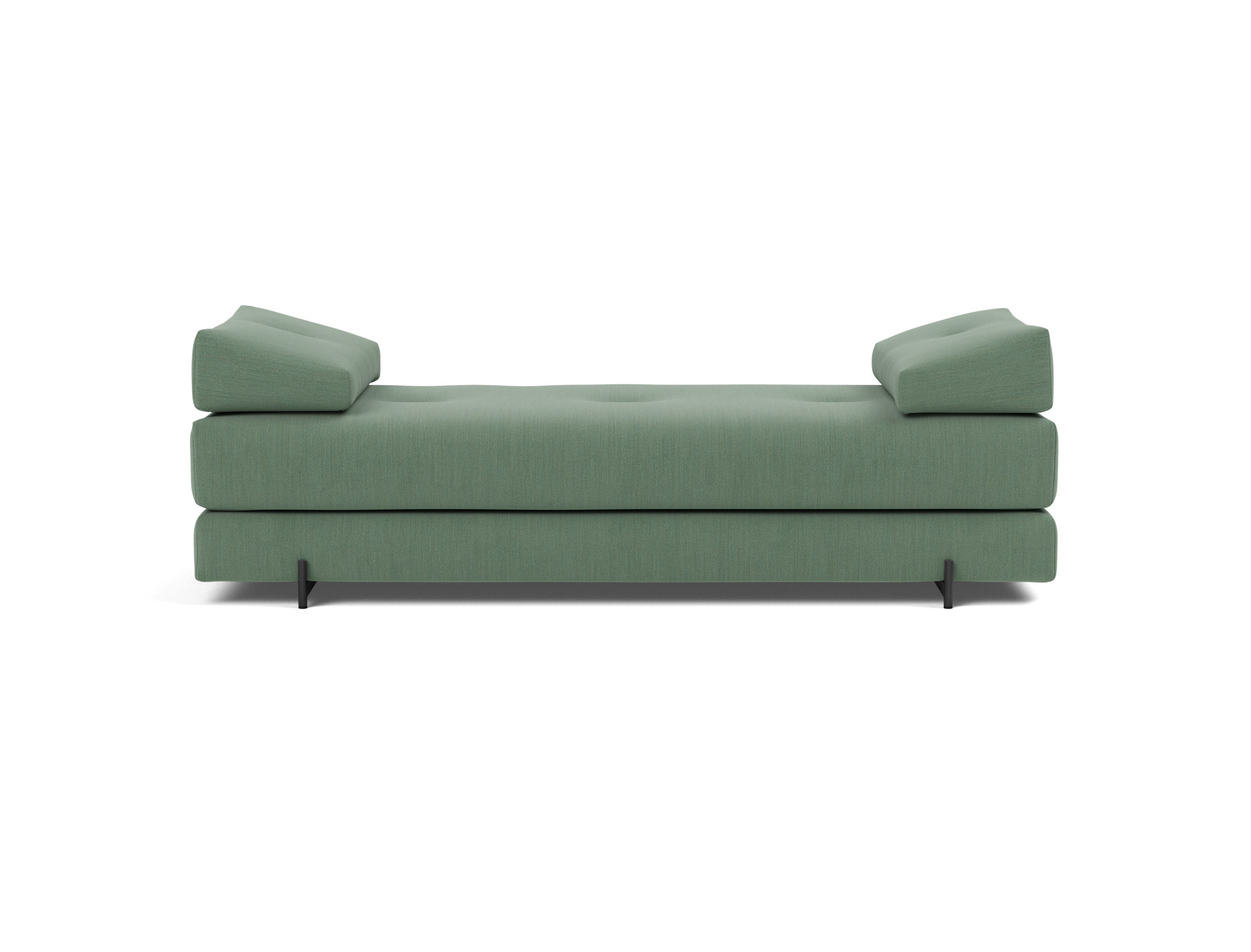 Tagesbett Sigmund Flachgewebe Elegance 518-Green Beine Indu schwarz
