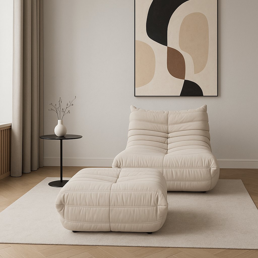 Livin Hill Fußhocker Nua Hellbeige