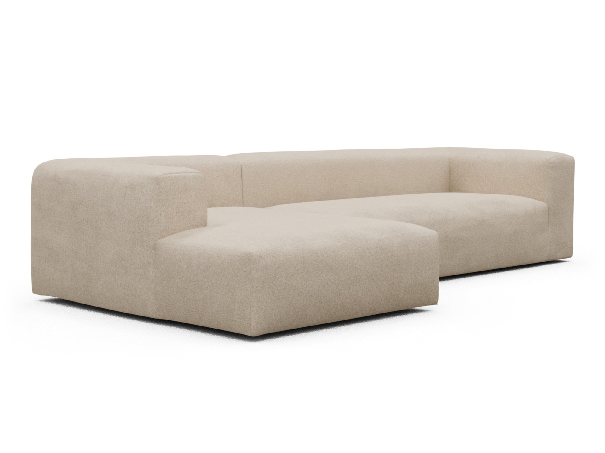 Skandi Home Ecksofa Fred Chaiselongue links mit 2,5-Sitzer Casone-Natural-Beige moebelfaktor