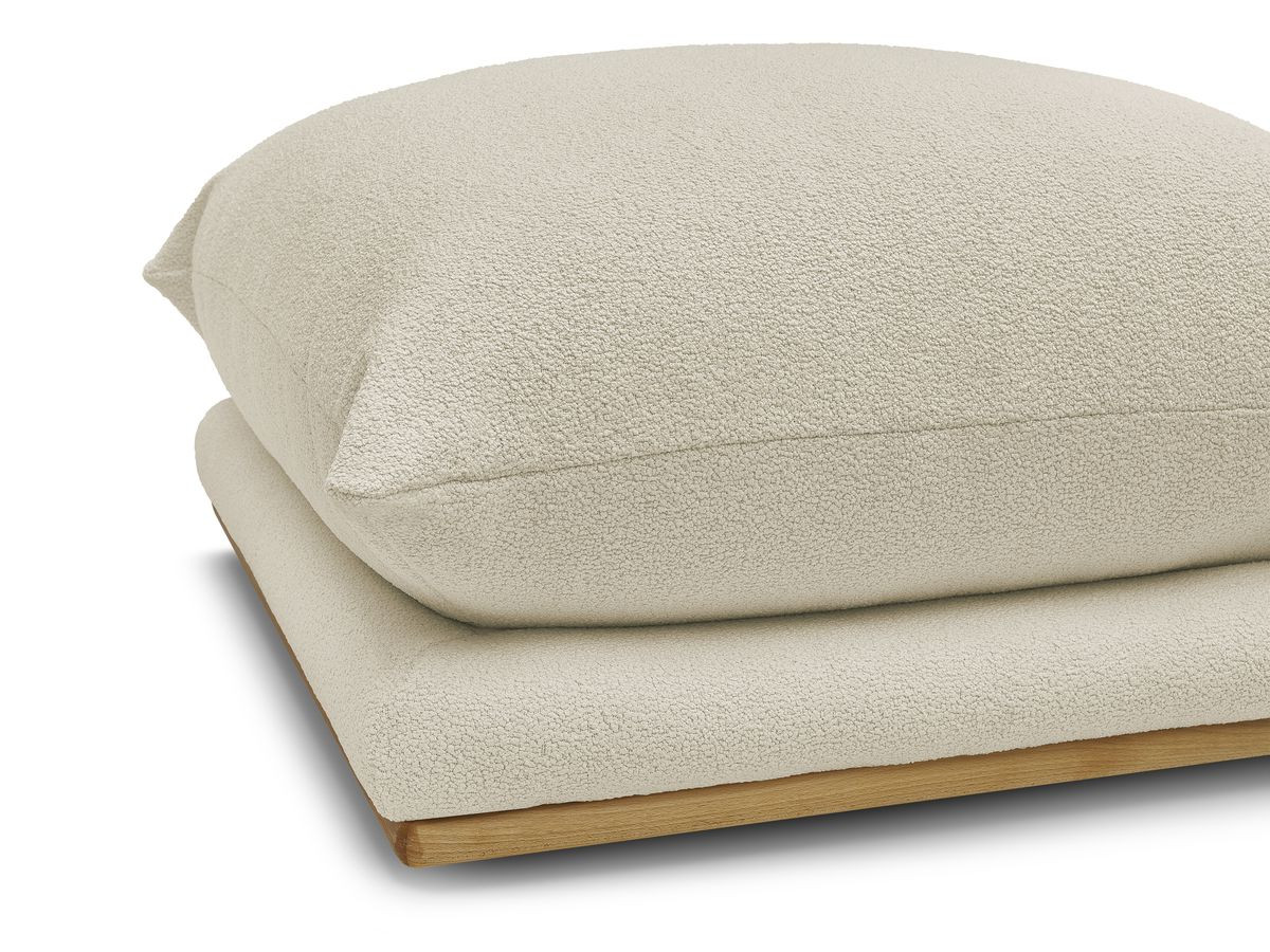 Bobochic Ernest Pouf Bouclé-Stoff Beige
