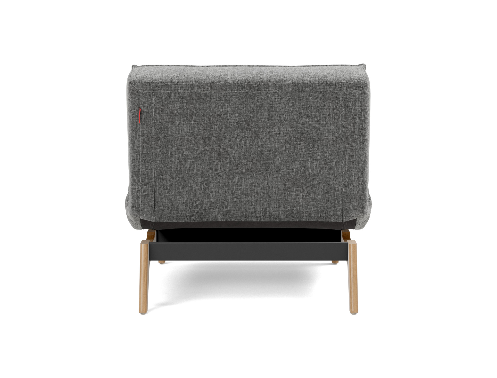 Sessel Splitback Strukturierter Stoff Twist 563-Charcoal Beine Eiche