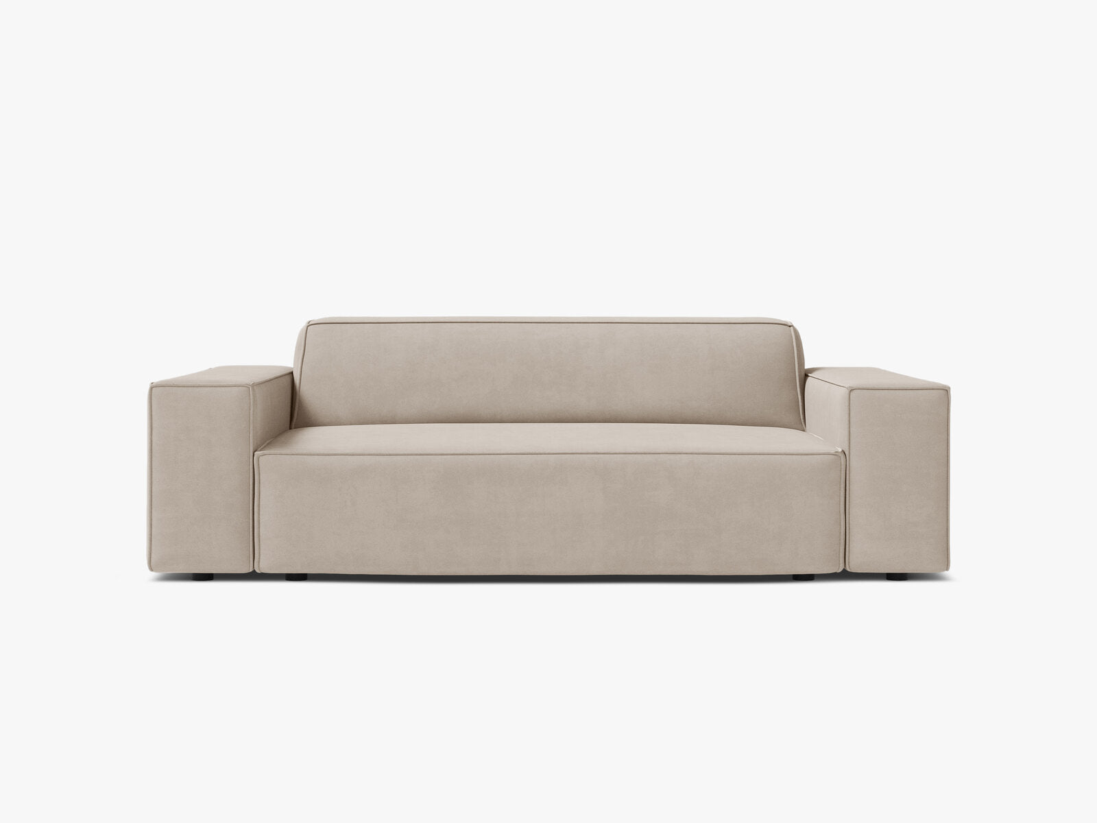 Micadoni Jodie Sofa 2-Sitzer Samt Bluvel Dunkelbeige