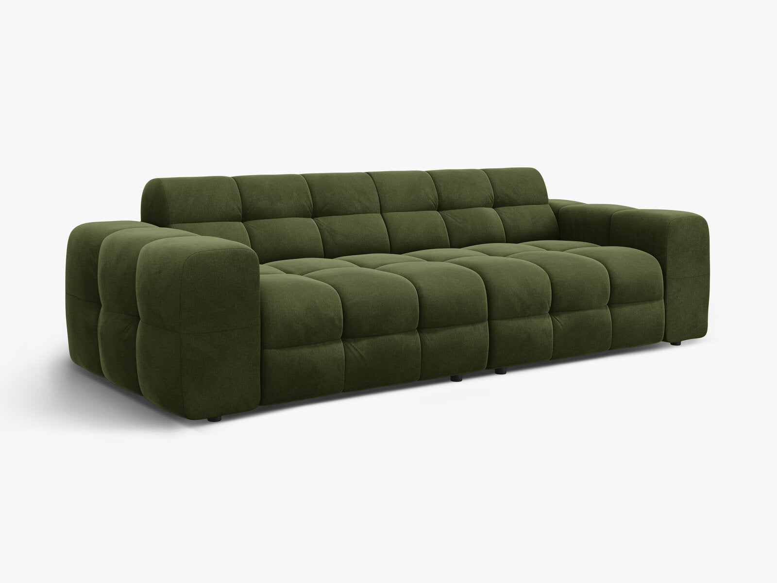 Micadoni Sofa Kendal 4-Sitzer Samt Armeegrün