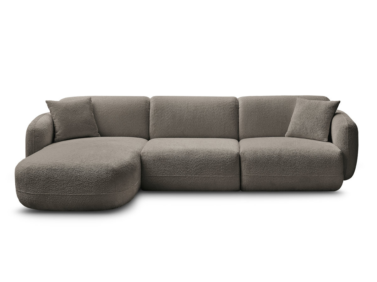 Bobochic Anda Ecksofa 292 × 163 cm Chenille Taupe Ecke links