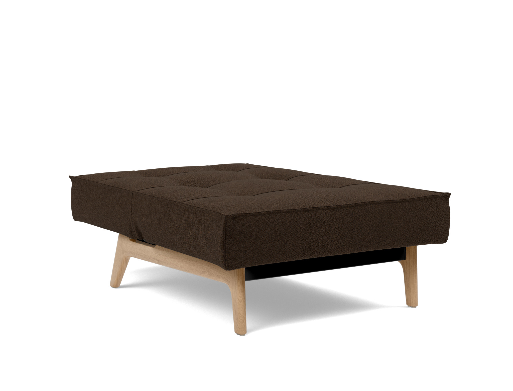 Sessel Splitback Strukturierter Stoff Taura 358-Chocco Beine Eiche