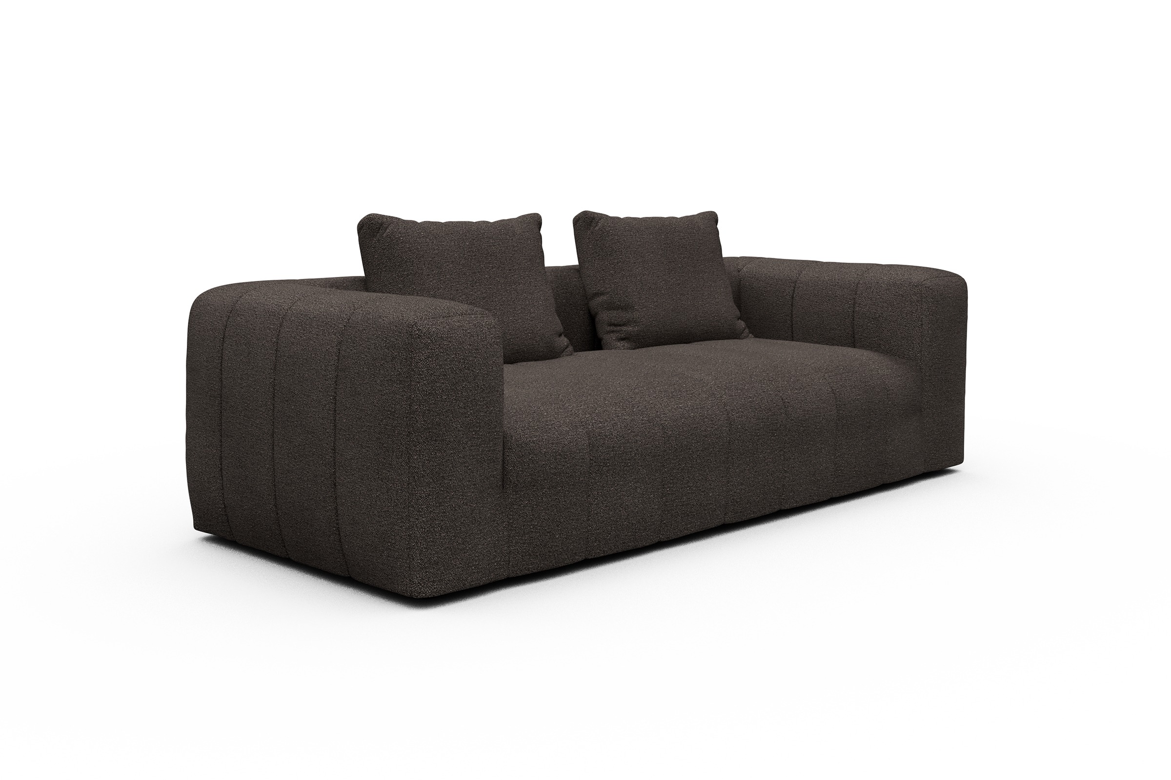 Sofa Hugo 3-Sitzer Boucle-Taupe