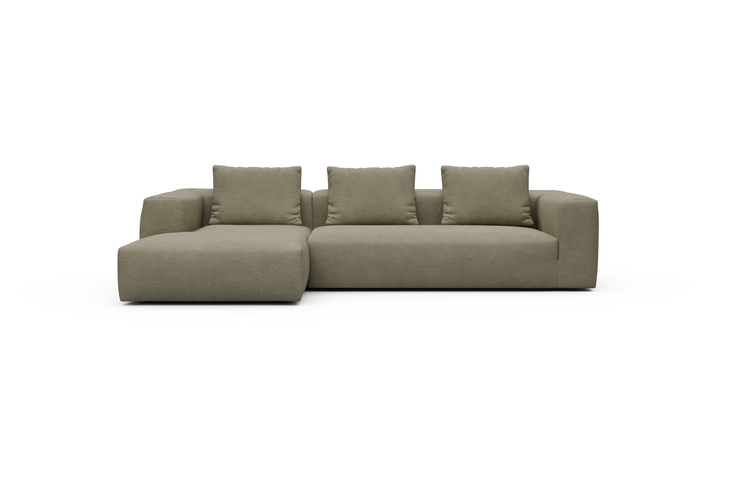 Skandi Home Ecksofa Fred Chaiselongue links mit 2,5-Sitzer Vivus-Dusty-Sand moebelfaktor