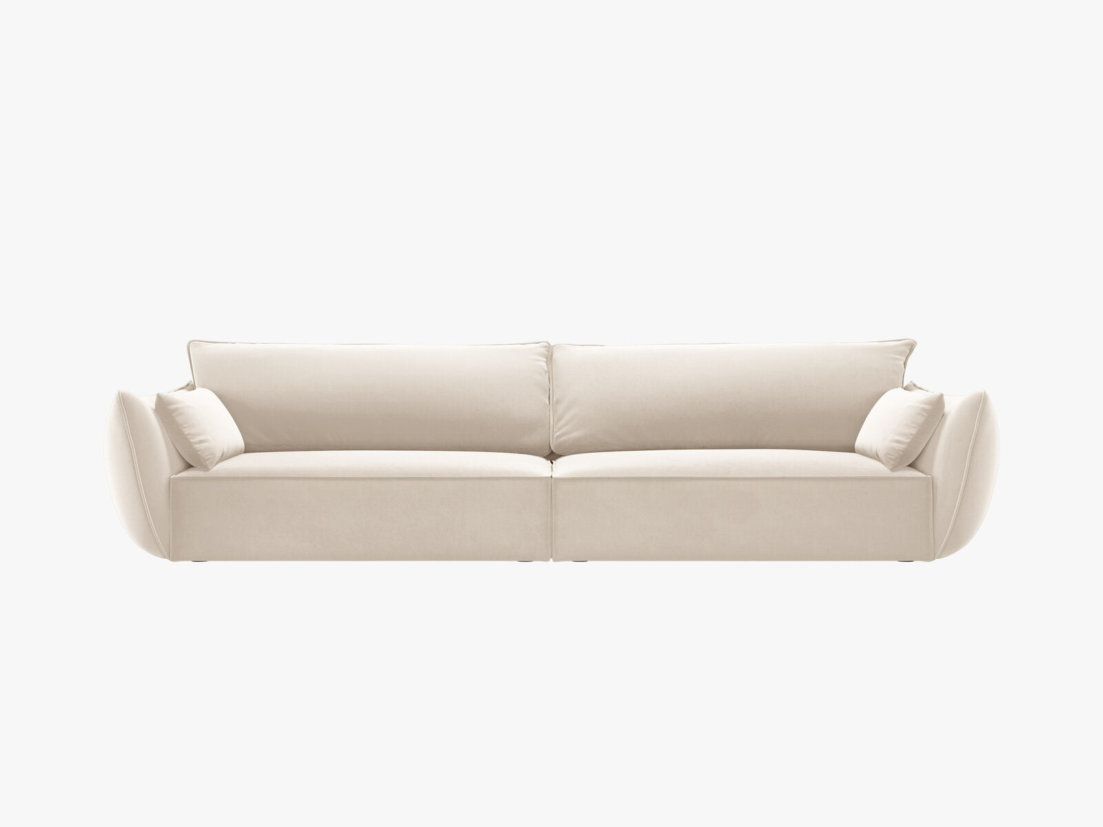 Micadoni 4-Sitzer Sofa Kaelle Samt Bluvel Helles Beige