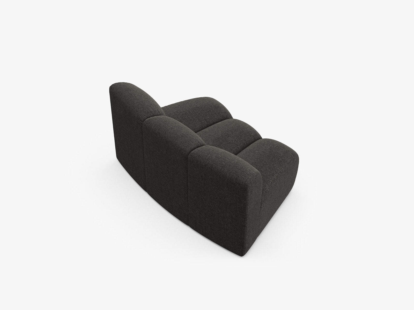 Micadoni Modul Armlos Lupine 1-Sitzer Large Chenille Eden Dunkelgrau