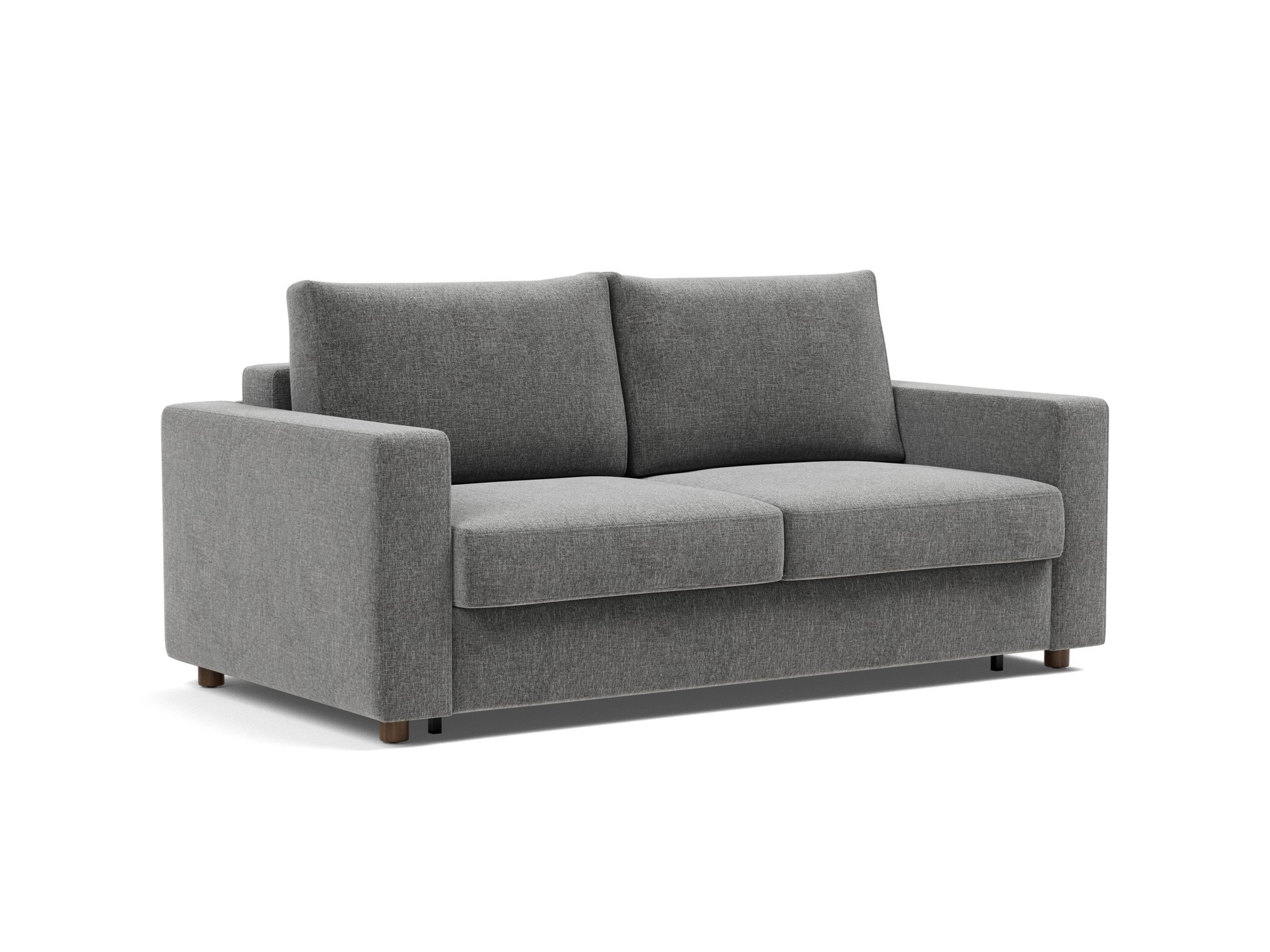 Schlafsofa Neah mit Standard-Armlehnen 160 Strukturierter Stoff Twist 563-Charcoal