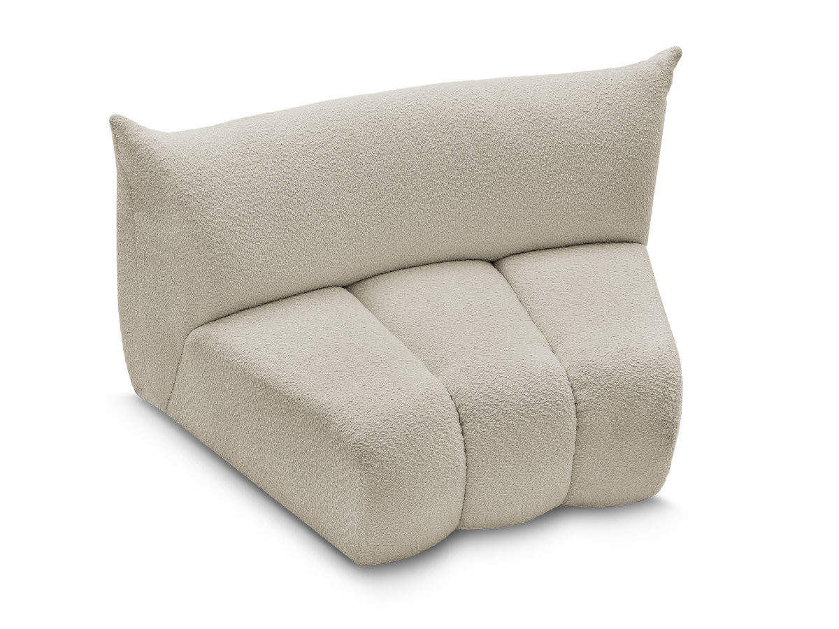 Bobochic Azra Sofamodul 1-Sitzer Bouclé-Stoff Beige