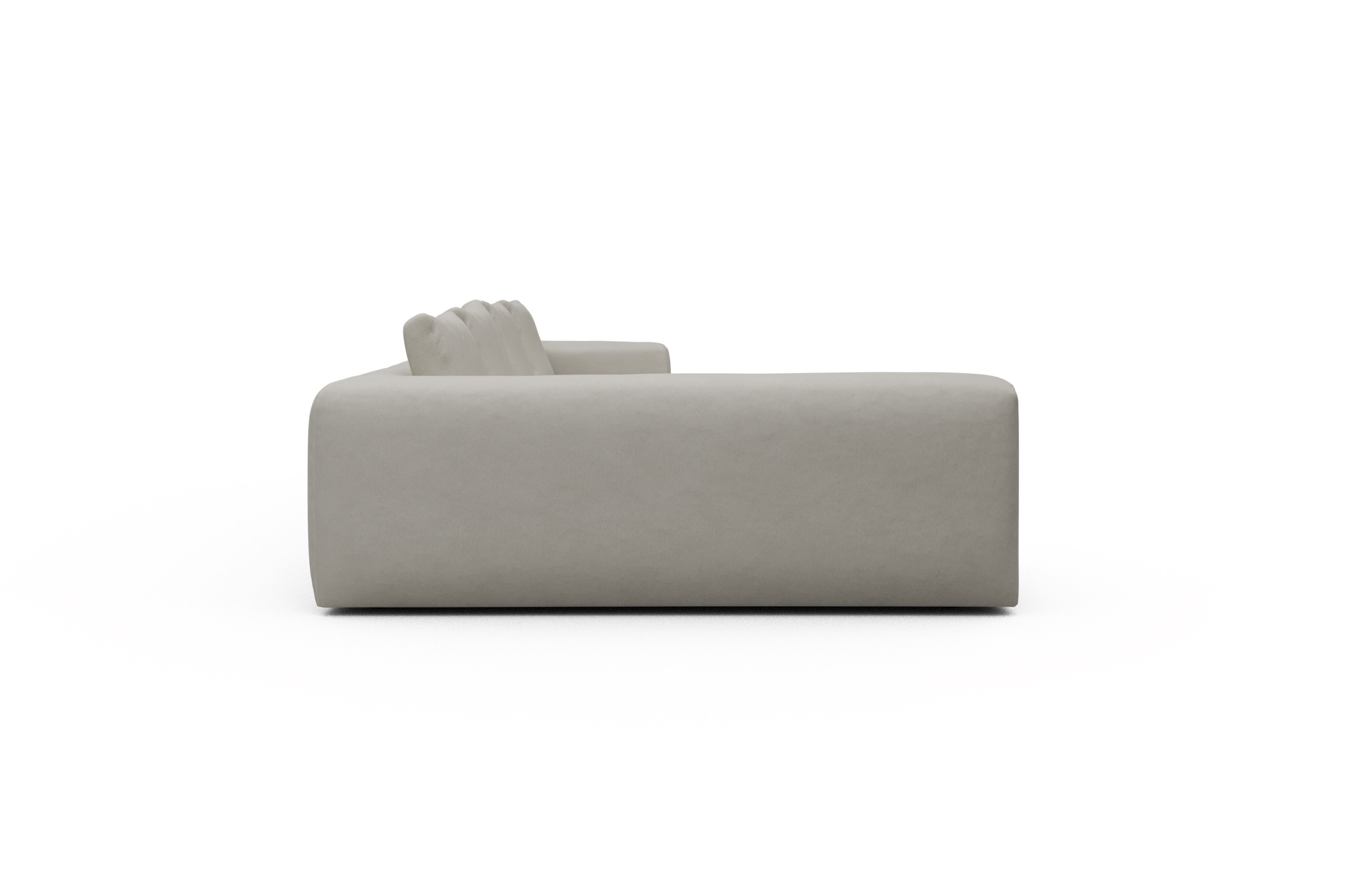 Wohnlandschaft Fred Chaiselongue rechts mit 2-Sitzer und lange Armlehne links Denari-Clean-Beige