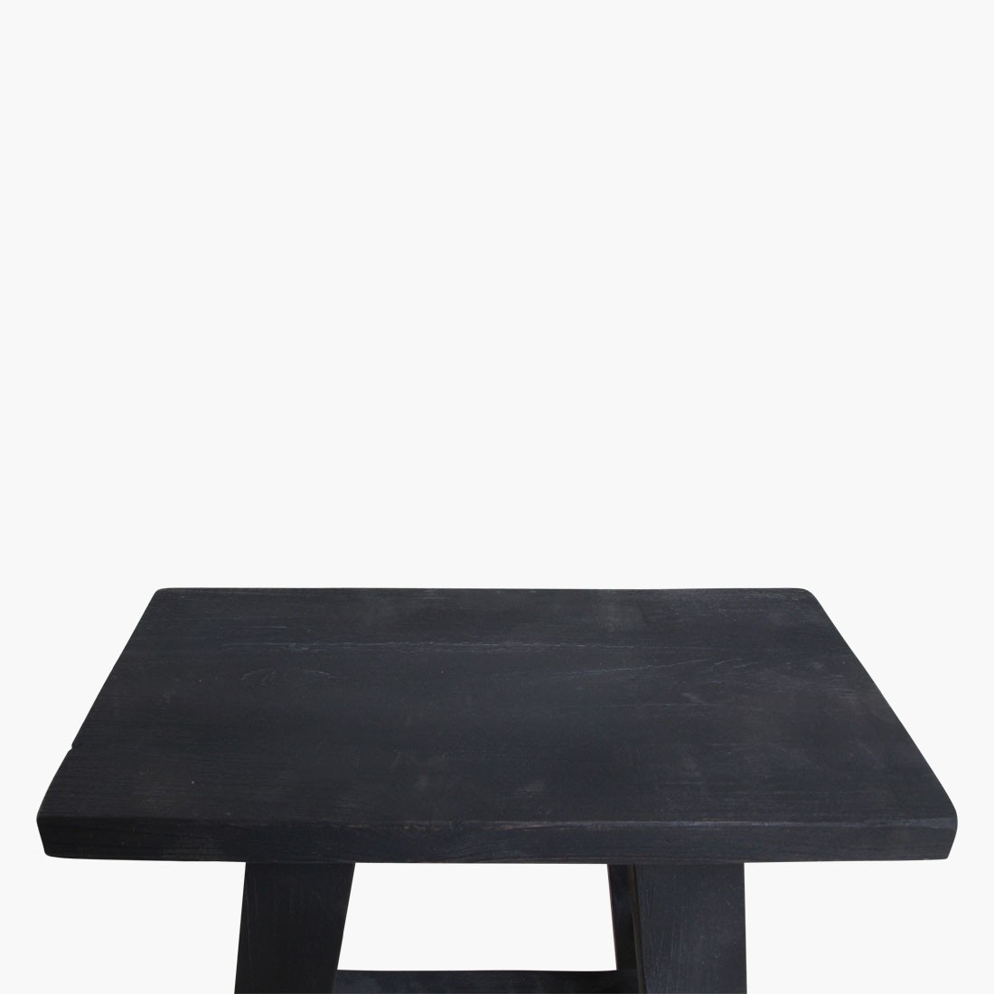 Raw Materials Schwarze Bushaltestellenbank mittel 45x20x50cm