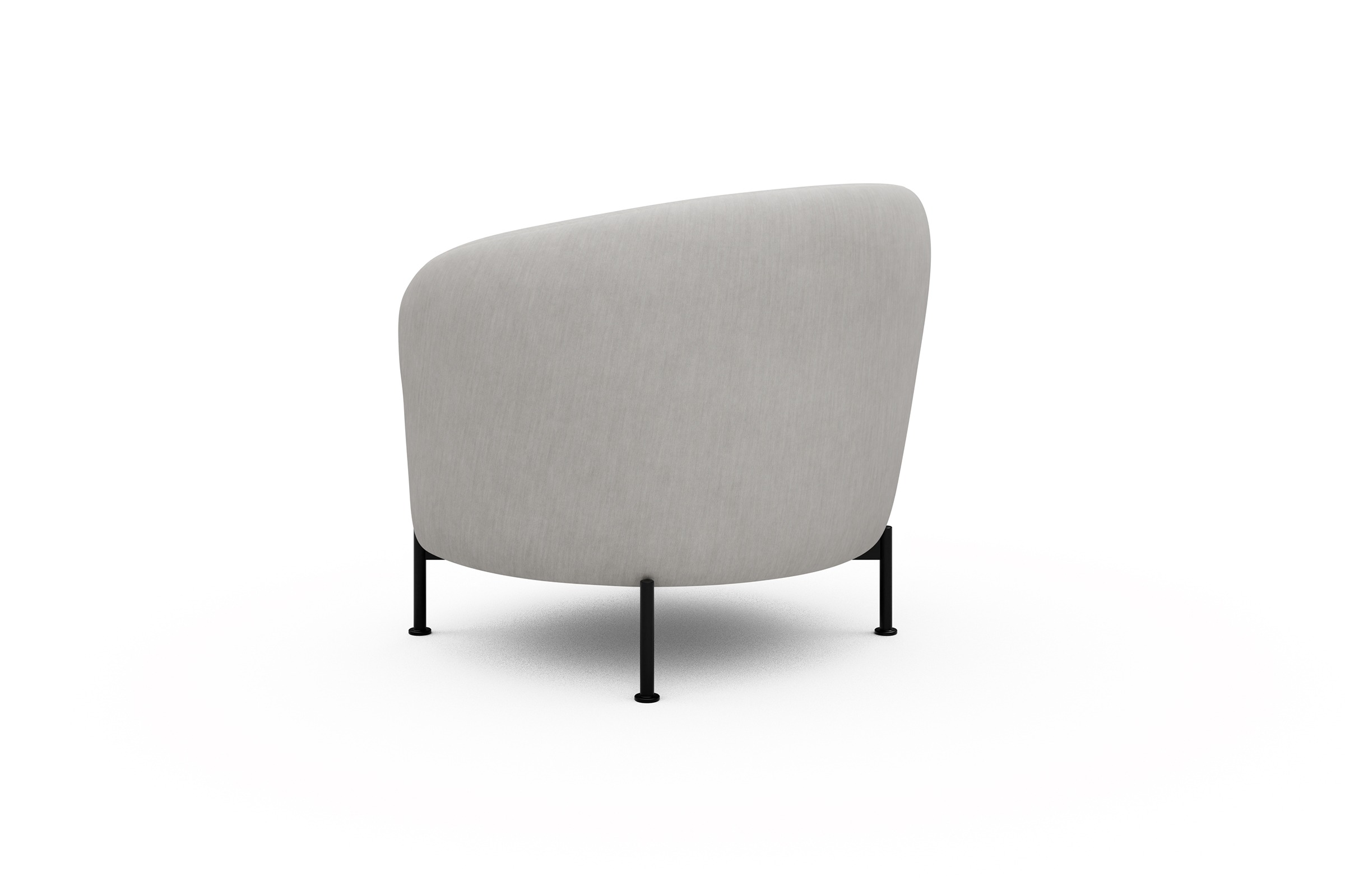 Sessel Ronda X-Metallgestell Schwarz Vivus-Dusty-Off-White