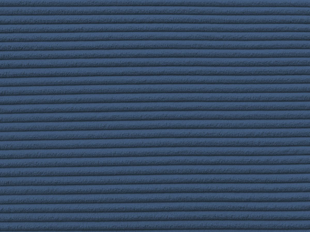 Bobochic Leopold Sofa 3-Sitzer Cordsamt Dunkelblau Armlehne rechts