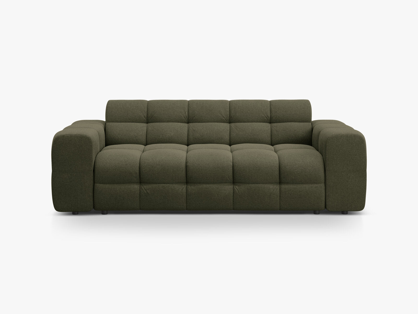 Micadoni Sofa Kendal 3-Sitzer Strukturierter Stoff Amazonas Grün