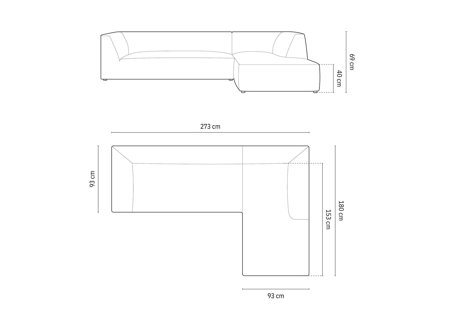 Micadoni 4-Sitzer Modular Sofa Ruby Rechts Kord Scala Helles Beige