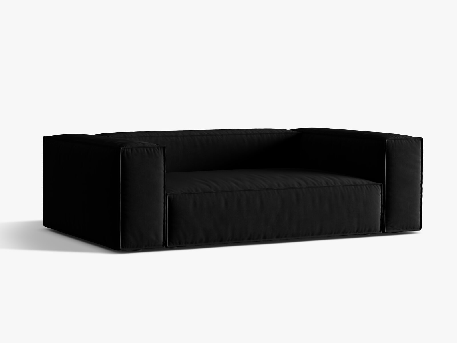 Micadoni Sofa Nuria 3-Sitzer Samt Schwarz