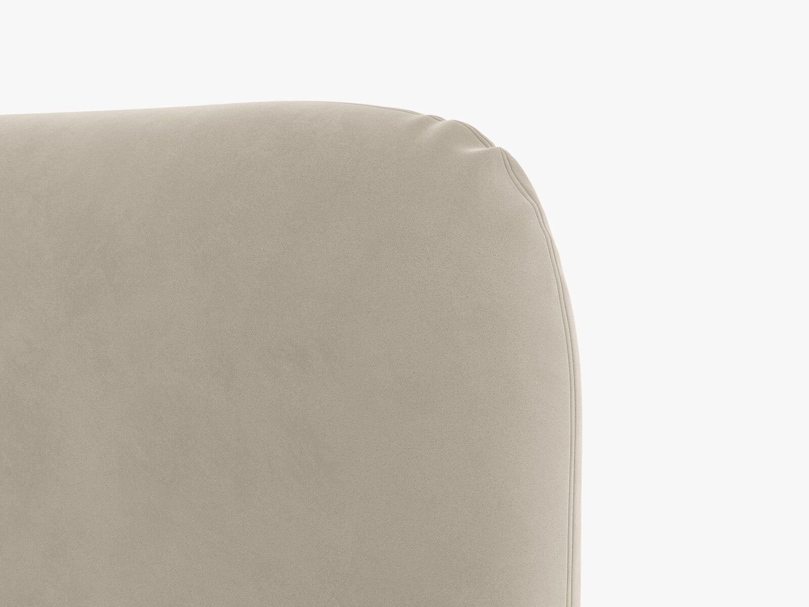 Micadoni Vera Bett mit Kopfteil Samt Casino Helles Beige 180x200