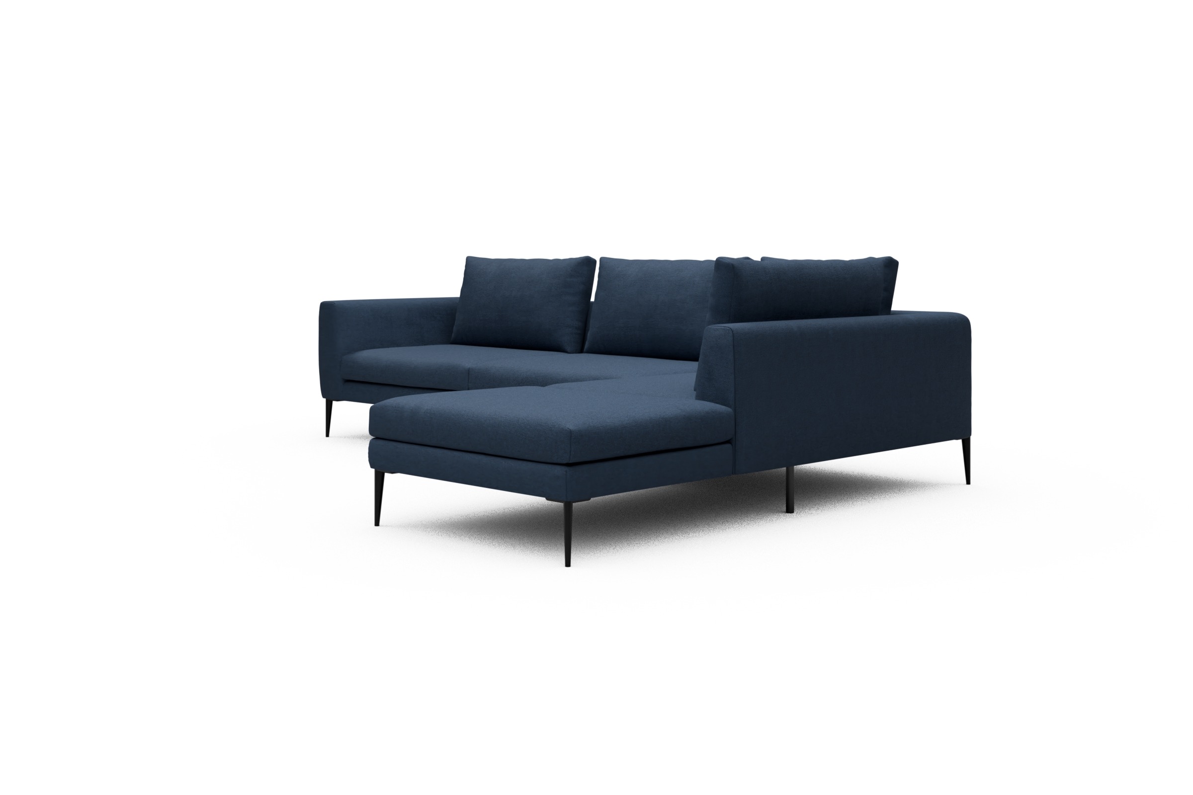 Ecksofa Paul Relax-Ecke links mit 3-Sitzer Weda-Blue