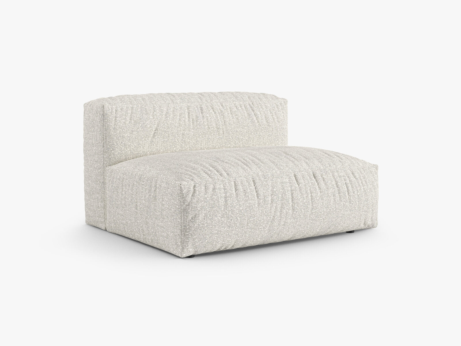 Micadoni Mittelmodul Martina 1-Sitzer Groß 90cm Sitztiefe Boucle Monet Grau Beige Melange