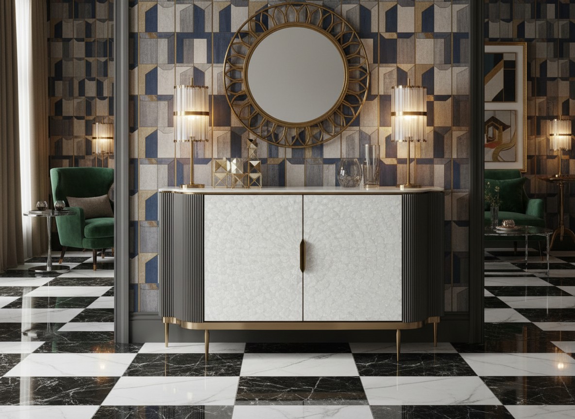 Livin Hill Sideboard Stilig 150 cm Dunkelgraphit, Platte Weiß