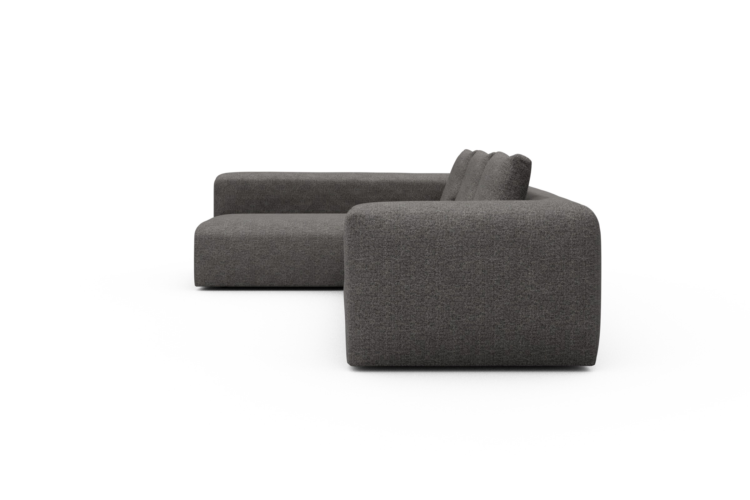 Ecksofa Fred 2x 2,5-Sitzer links offen Carreno-Salt-and-Pepper