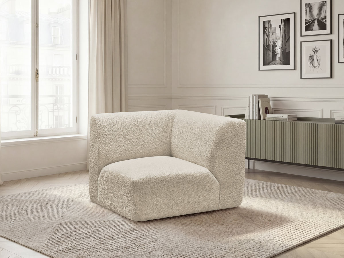 Bobochic Anda Sofa 1-Sitzer Chenille Beige