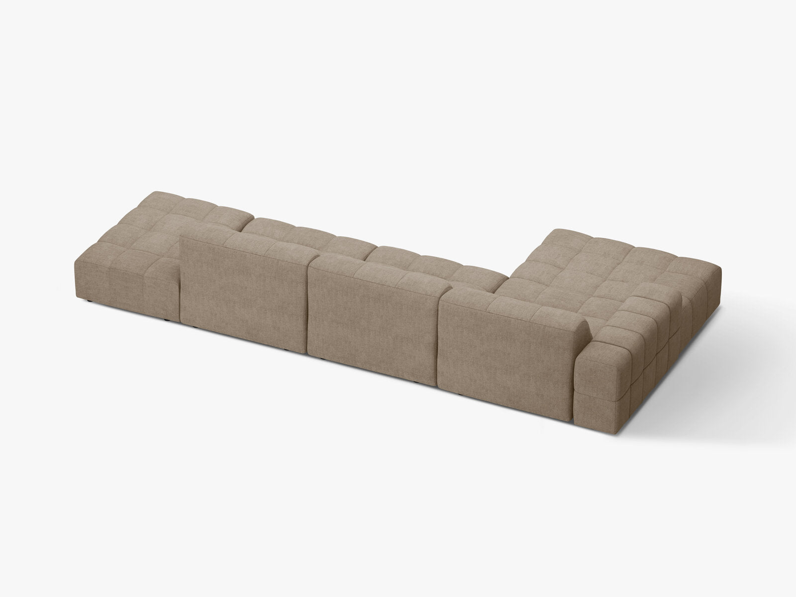 Micadoni Ecksofa Jennifer 5-Sitzer Chenille Eden Dunkelbeige Links